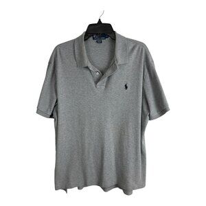 Polo by Ralph Lauren Mens Polo Shirt Size XL Short Sleeve Soft Gray Horse Logo